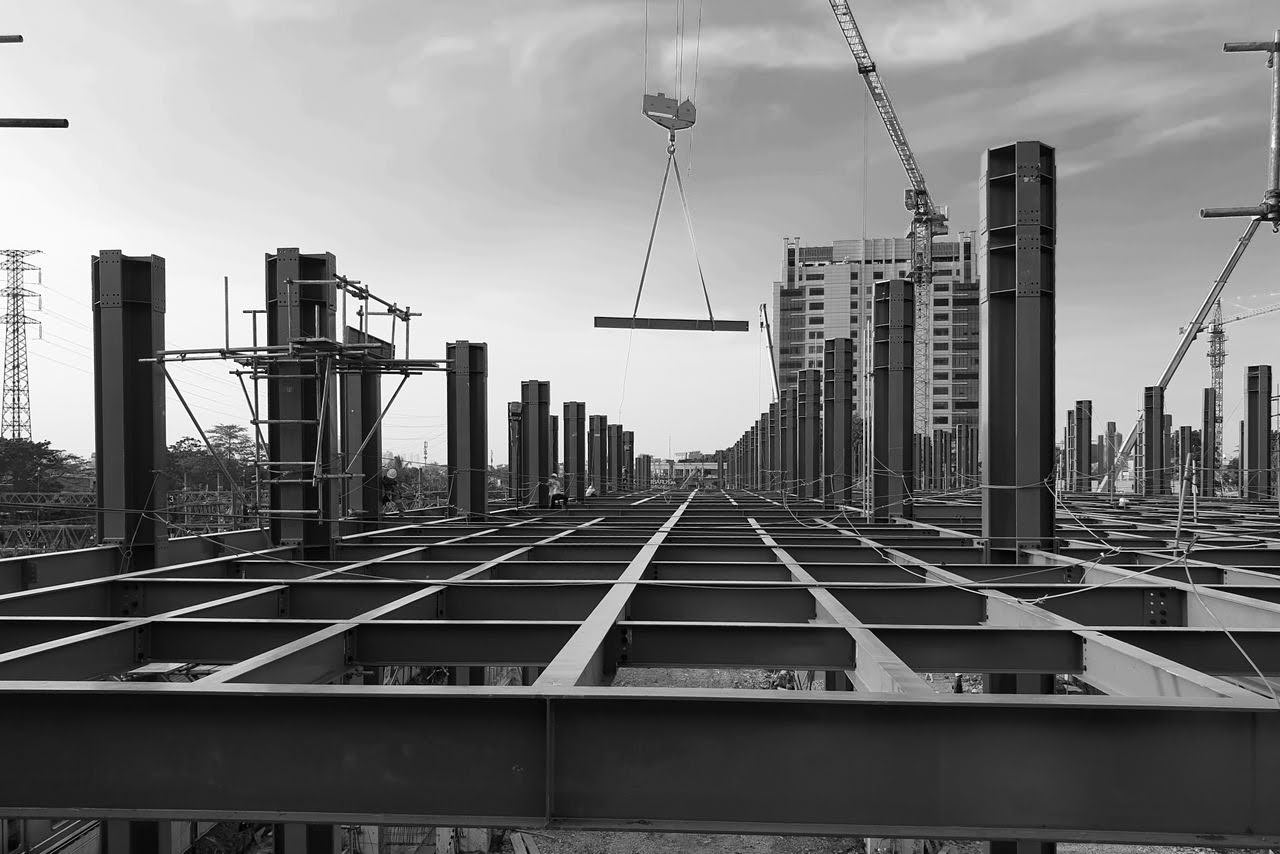 Sebuah proyek yang masih dalam proses penyelesaian